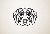 Wanddecoratie - Hond - Labrador - L - 75x96cm - Zwart - muurdecoratie - Line Art