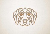 Wanddecoratie - Hond - Labrador - XS - 23x29cm - Eiken - muurdecoratie - Line Art