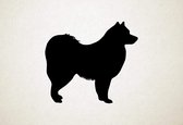 Silhouette hond - Finnish Lapphund - Finse Lappenhond - S - 45x51cm - Zwart - wanddecoratie