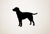Silhouette hond - Labrador - XS - 24x30cm - Zwart - wanddecoratie