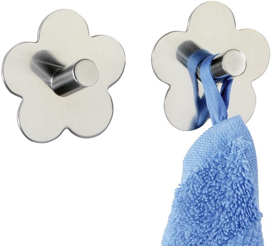 Wenko Wandhaken Fiore 5,8 Cm Rvs Zilver 2 Stuks