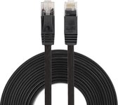 7,6 m CAT6 ultradunne platte Ethernet-netwerk LAN-kabel, patchkabel RJ45 (zwart)