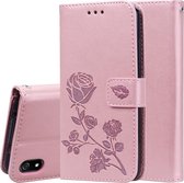 Rose reliÃ«f horizontale Flip PU lederen tas met houder & kaartsleuven & portemonnee voor Geschikt voor Xiaomi Redmi 7A (Rose Gold)
