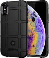 Volledige dekking schokbestendige TPU Case voor iPhone XS (zwart)