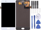 Lcd-scherm en digitizer volledige montage voor OnePlus 3 (A3000-versie) (wit)