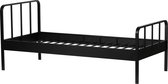 WOOOD Mees Bed - Metaal - Zwart - 90x208x95
