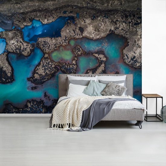 Papier peint - Papier peint photo peint Lacs abstraits en Islande - Largeur 325 cm x hauteur 260 cm