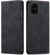 Voor Samsung Galaxy A41 Forwenw Dream Series Oil Edge Strong Magnetism Horizontal Flip Leather Case with Holder & Card Slots & Wallet & Photo Frame (Black)