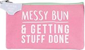 CGB Giftware Put on Your Positive Pants -Messy Bun & Getting Stuff Done, Just Do It Later or Rise & Grind- | Make-Up Tasje | 1 x 25 x 15 cm; 51 g