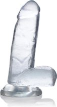 6 Inch C-Thru Dong with Balls - Clear - Realistic Dildos -
