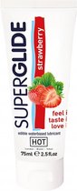 HOT Superglide edible lubricant waterbased - strawberry - 75 ml - Lubricants - Lubricants With Taste