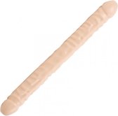 Veined Double Header White 18'' - Double Dildos -