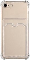 TPU Dropproof beschermende achterkant met kaartsleuf voor iPhone SE 2020/8/7 (transparant)