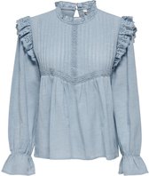 Jacqueline de Yong Blouse Jdysuri Life L/s Top Wvn 15236463 Ashley Blue Dames Maat - W38