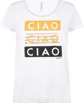 Zoso T-shirt Ciao 214 White Summergold 0016 0250 Dames Maat - XXL