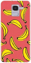 - ADEL Siliconen Back Cover Softcase Hoesje Geschikt voor Samsung Galaxy J6 Plus (2018) - Bananen Geel