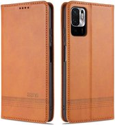 AZNS Xiaomi Redmi Note 10 5G/Poco M3 Pro Wallet Bookcase Bruin