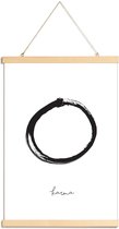JUNIQE - Posterhanger Karma cirkel -40x60 /Wit & Zwart