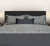 Romanette beddenlaken Tweed antraciet flanel 1-persoons