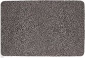 2x stuks anti slip deurmatten/schoonloopmatten pvc grijs 60 x 40 cm voor binnen - Droogloopmatten - Extra absorberend