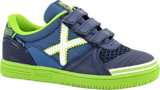 munich Blauwe sneaker klittenband - Maat 34 | bol.com