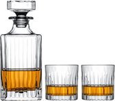 Jay Hill® Whisky Set Moville - 3-Delig - Whiskey Karaf met Glazen - Kristalglas