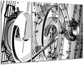 Peinture sur verre Musique | Noir, blanc, gris | 120x80cm 3 Liège | Tirage photo sur verre |  F006429