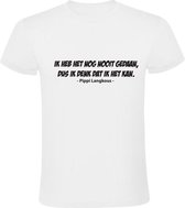 Pippi Langkaus Heren t-shirt | handig | onhandig | alles kunner | spreuk | Wit