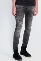 Cars Jeans Aron Super Skinny 72828 41 Damaged Black Mannen Maat - W36 X L34