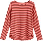 Coolibar - UV Shirt voor dames - Longsleeve - Heyday - Klaproos Rood/Wit - maat M