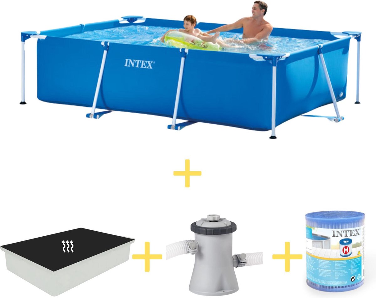 Intex Zwembad - Frame Pool - 260 x 160 x 65 - Inclusief Solarzeil, Filterpomp & Filter