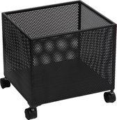 Five® Bijzettafel met opbergruimte 2 stuks  - Zwart & Hout - Decoratief & Met deksel