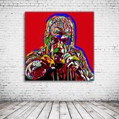 Henry Rollins Pop Art Canvas - 90 x 90 cm - Canvasprint - Op dennenhouten kader - Geprint Schilderij - Popart Wanddecoratie