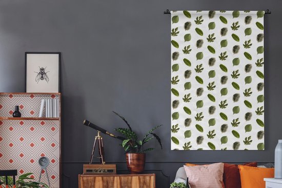 Tapisserie - Tapisserie - Feuilles - Vert - Motifs - 120x180 cm - Tapisserie
