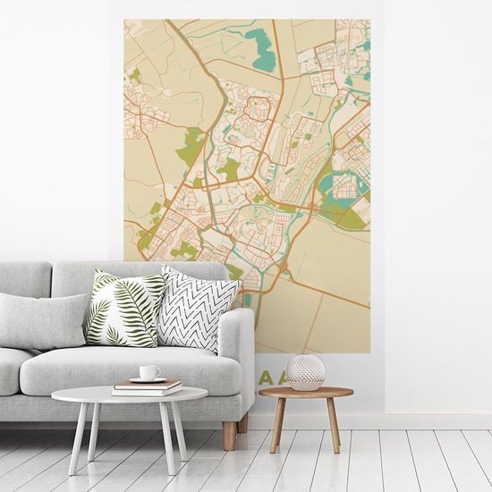 Papier peint - Papiers Papier peint photo Plan de la ville - Alkmaar - Vintage - Largeur 170 cm x hauteur 260 cm