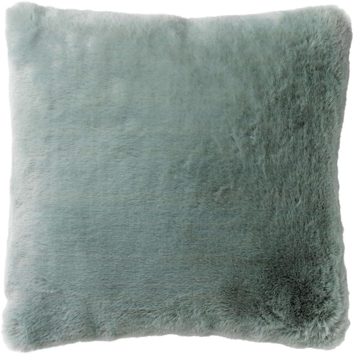 Dutch Decor ZAYA - Kussenhoes 45x45 cm - bontlook - effen kleur - Jadeite - lichtgroen - met rits - zonder binnenkussen