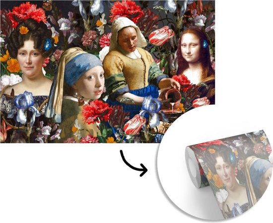 Papier peint - Collage de Papier peint photo - Peinture - Maîtres anciens - Fleurs - Largeur 360 cm x Hauteur 240 cm