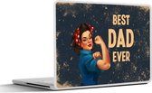 Laptop sticker - 15.6 inch - Vaderdag - Quotes - Best dad ever - Papa - Spreuken - 36x27,5cm - Laptopstickers - Laptop skin - Cover