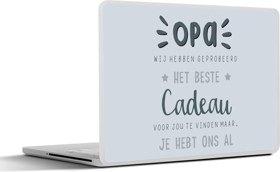 Sticker pour ordinateur portable - 10,1 pouces - Cadeau Vaderdag - Papy - Proverbes