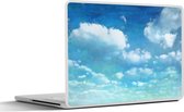Laptop sticker - 12.3 inch - Wolken - Waterverf - Zomer - 30x22cm - Laptopstickers - Laptop skin - Cover