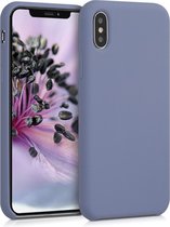 kwmobile telefoonhoesje voor Apple iPhone X - Hoesje met siliconen coating - Smartphone case in lavendelgrijs