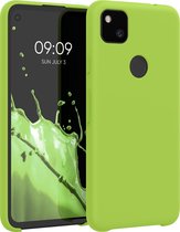 kwmobile telefoonhoesje voor Google Pixel 4a - Hoesje met siliconen coating - Smartphone case in groene peper
