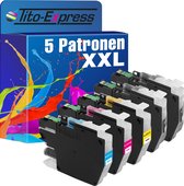 PlatinumSerie 5x inkt cartridge alternatief voor Brother LC-3211