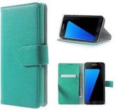 Samsung S7 EDGE Hoesje Wallet Case Turquoise