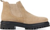 Mace Chelsea boots Dames / Laarzen / Damesschoenen - Suède - M1096 - Zand - Maat 38