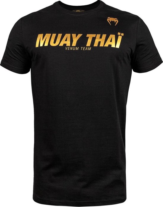 Venum Muay Thai VT Katoenen T-shirts Zwart Goud maat XXL