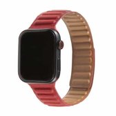 Loop lederen horlogeband voor Apple Watch Series 6 & SE & 5 & 4 40 mm / 3 & 2 & 1 38 mm (wijnrood)