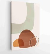 Abstract art background vector. Modern Nature shape line art wallpaper 1 - Moderne schilderijen – Vertical – 1934355029 - 80*60 Vertical