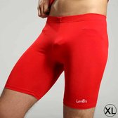 Let op type!! Mannen stijlvolle flexibele Voetbalopleiding/professionele Shovel bal sport skinny broek  rood (maat: XL)