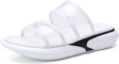 Lichtgewicht casual antislip slijtvaste transparante gelei eenvoudige pantoffels sandalen voor dames (kleur: wit maat: 37)